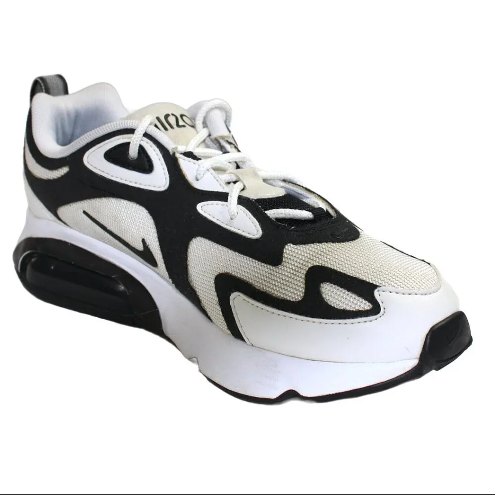 Nike Air Max 200 White Anthracite Black Low Top Lace-Up Sneaker, Size 8.5